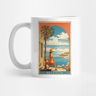 Artemida Greece Vintage Tourism Travel Mug